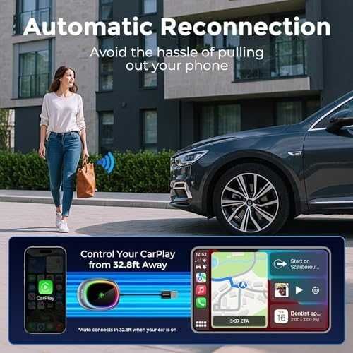 Нов Безжичен CarPlay адаптер за iPhone – Plug&Play, 800+ модела кола