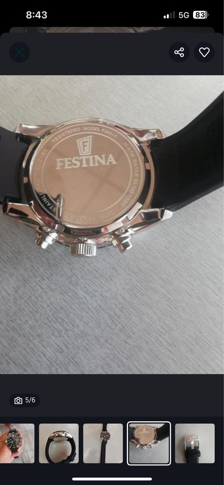 Продавам часовник Festina в перфектно състояние