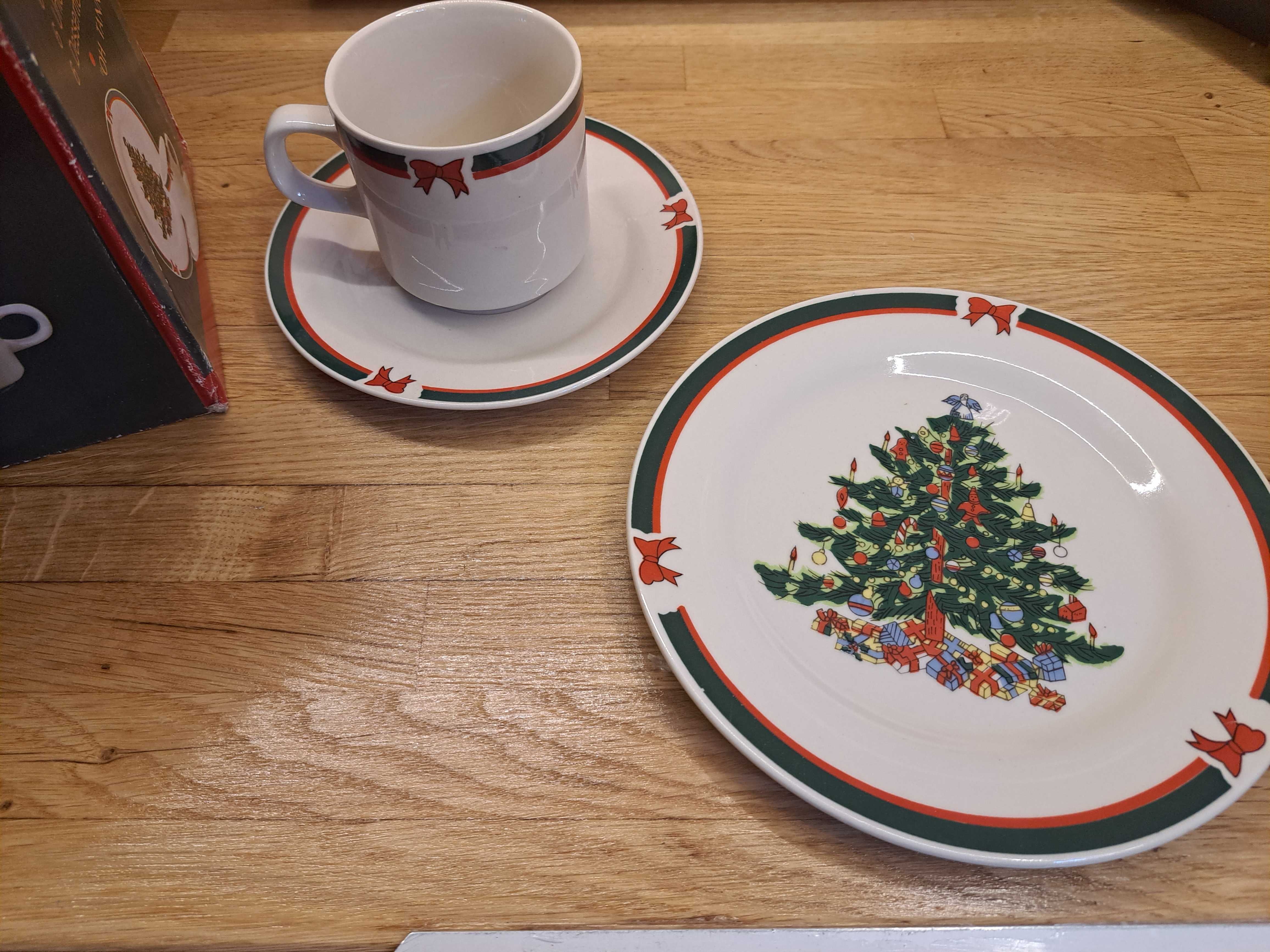 Set cafea NOU 18 piese portelan Germania Craciun Xmas