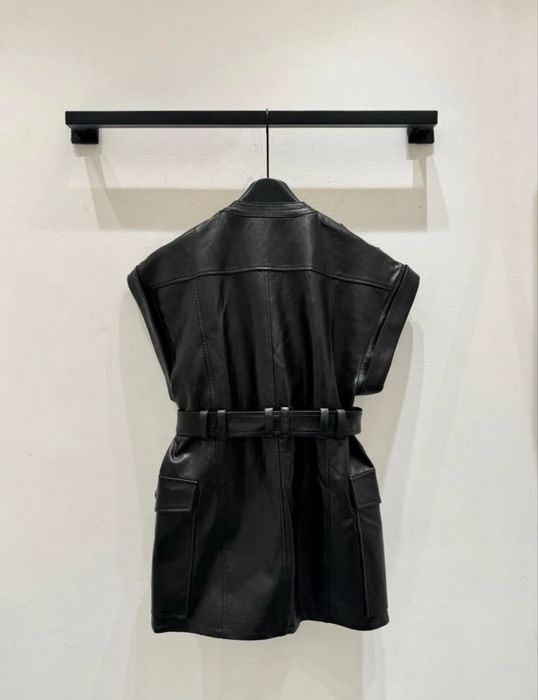 Рокля Balmain кожена