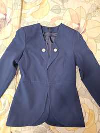 Дамско сако в тъмно син цвят