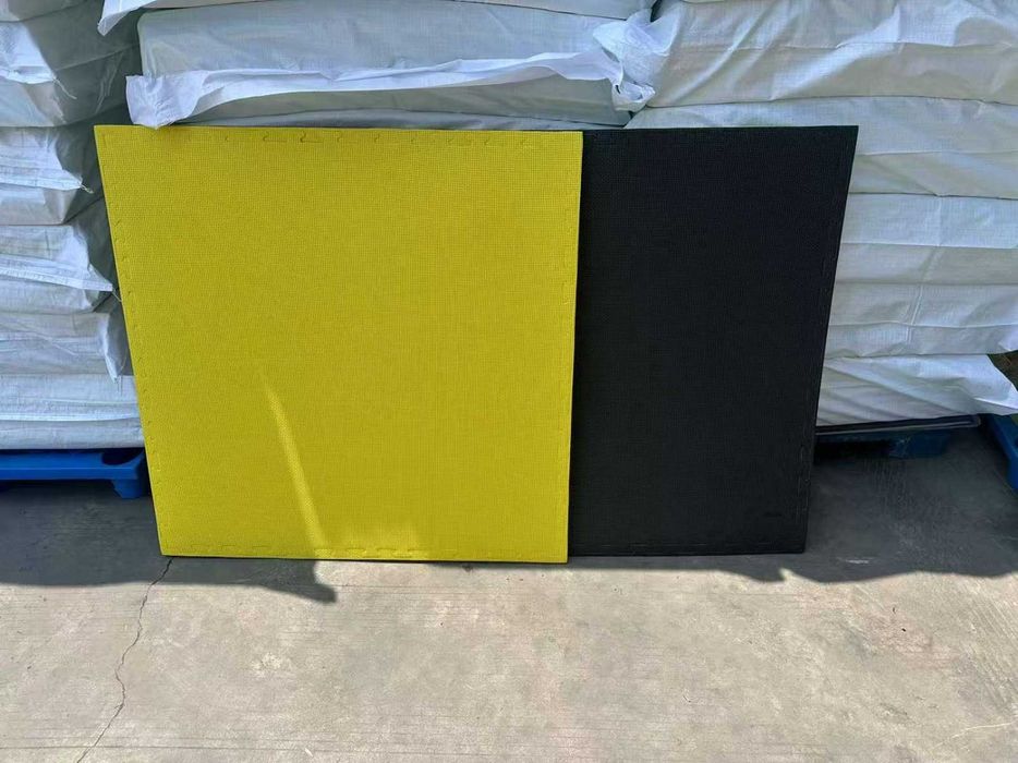 Covorase Spuma EVA Tatami Puzzle Bob Orez 100x100x2cm Rosu/Albastru