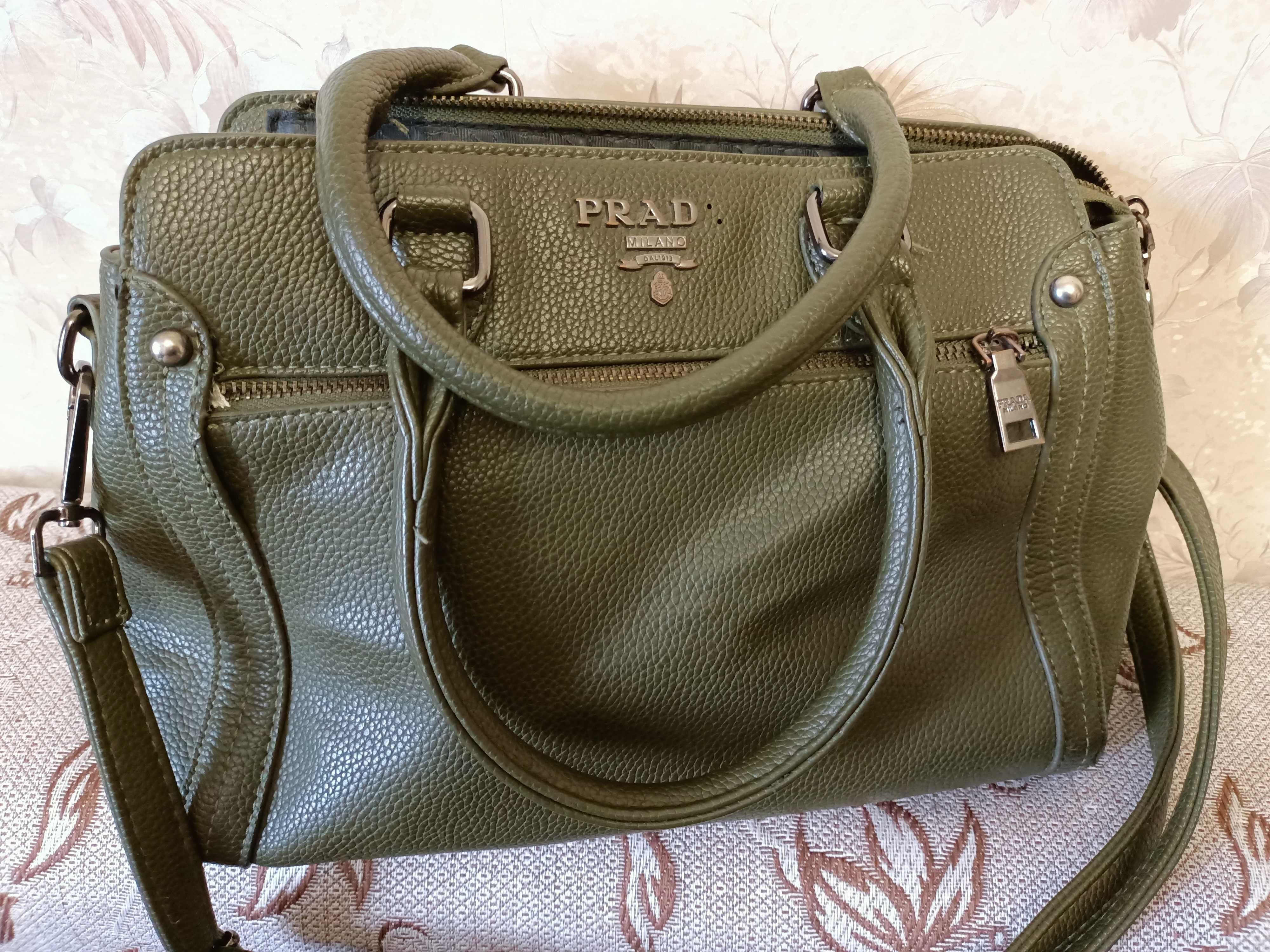 Женская сумка зелёная