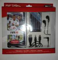 PSP - Fifa 10 + скрийн протектор + слушалки + кабел за захранване
