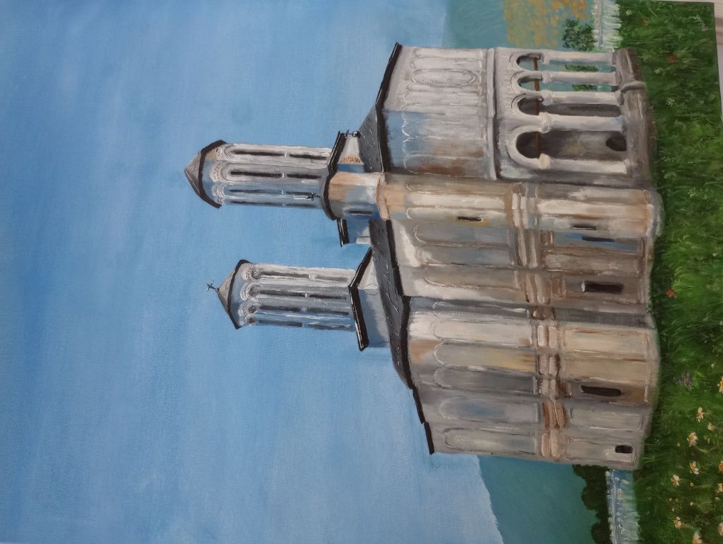 Pictura in ulei tablou biserica