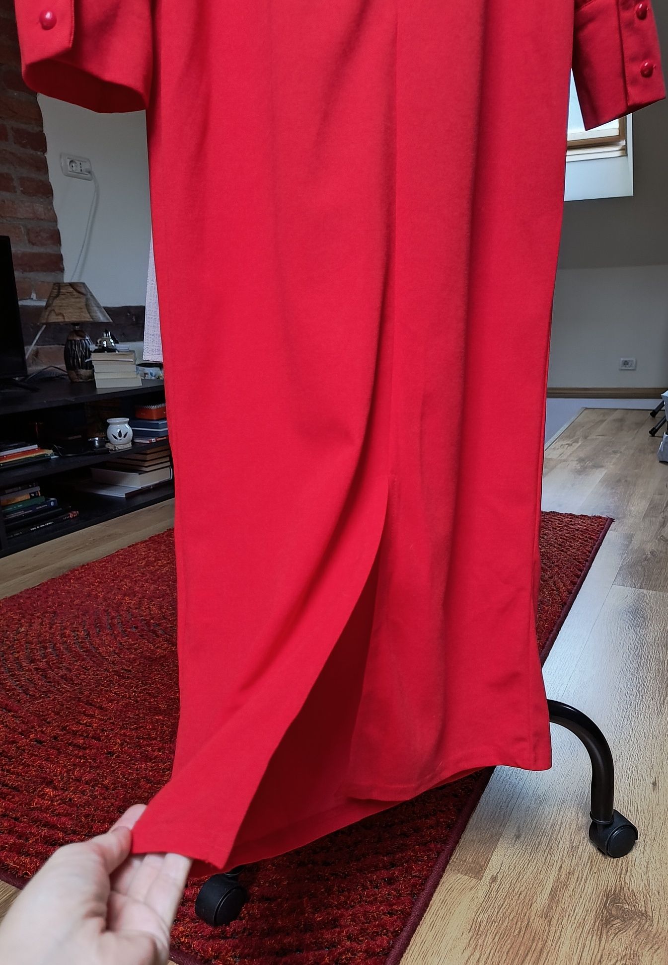 Rochie roșie lungă, nouă, mărime L, preț 60 lei