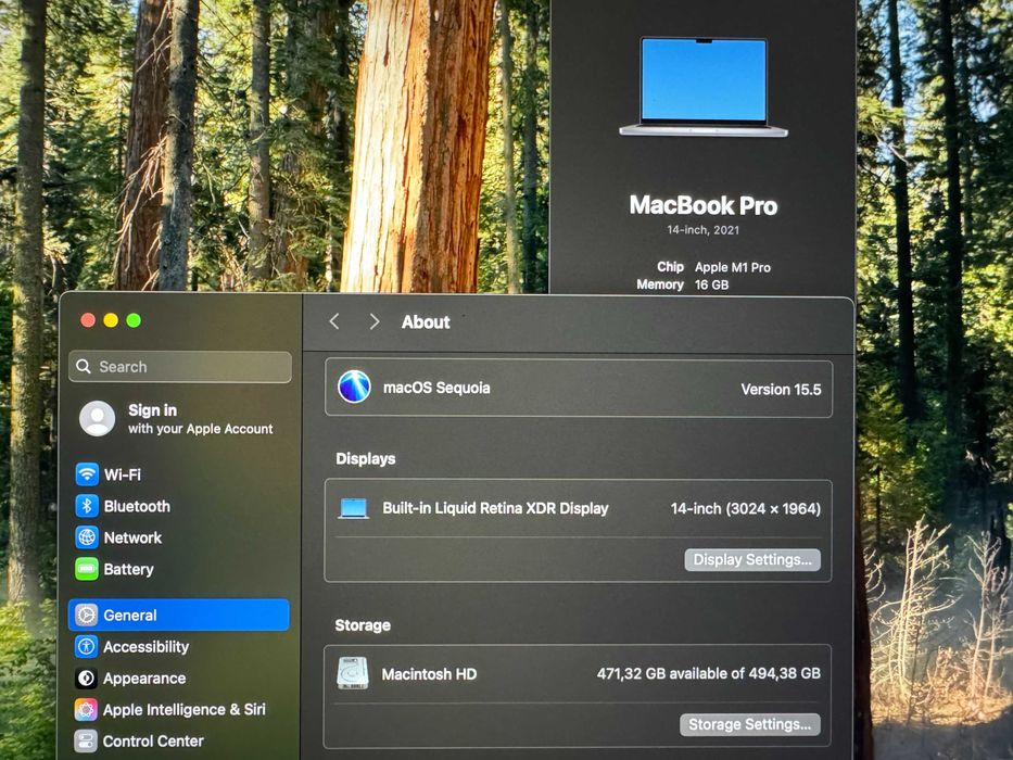 14' Apple MacBook Pro 2021  M1 Pro 16GB RAM/512GB SSD/Бат 16ч