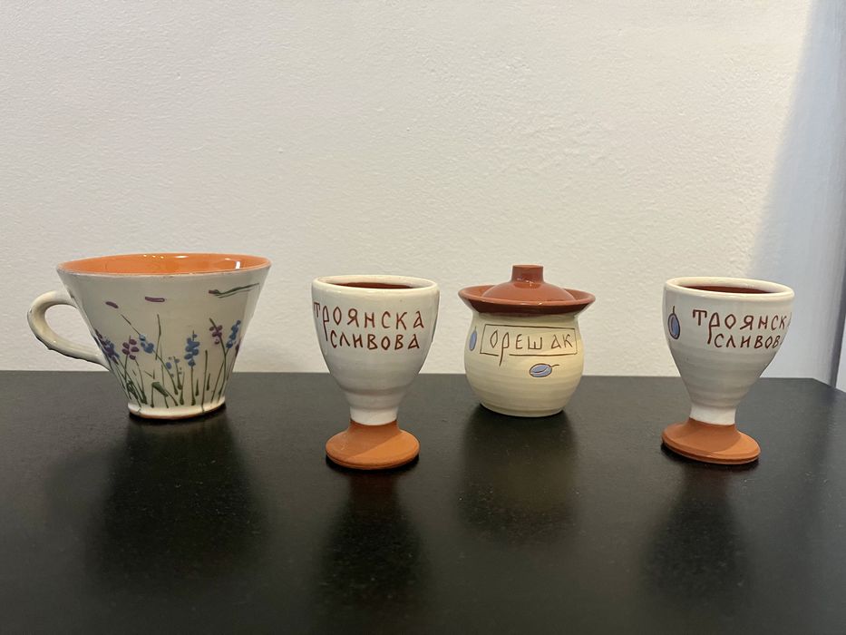 Керамика, табла с цветя и билки, свещници