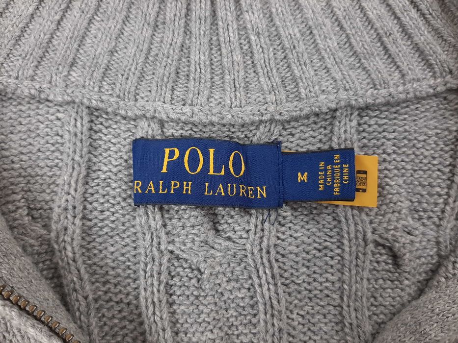 Polo Ralph Lauren Cable-Knit - Оригинален мъжки пуловер с цип р-р M