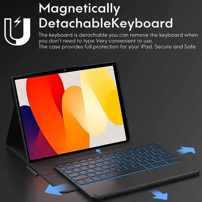 Калъф с безжична клавиатура и тъчпад за Xiaomi Pad 6S Pro 12.4''