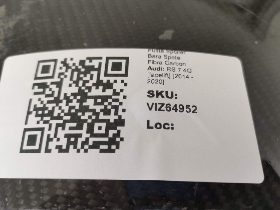 Спойлер за задна броня от карбонови влакна Ауди РС 7 / Audi RS 7 4G [ф