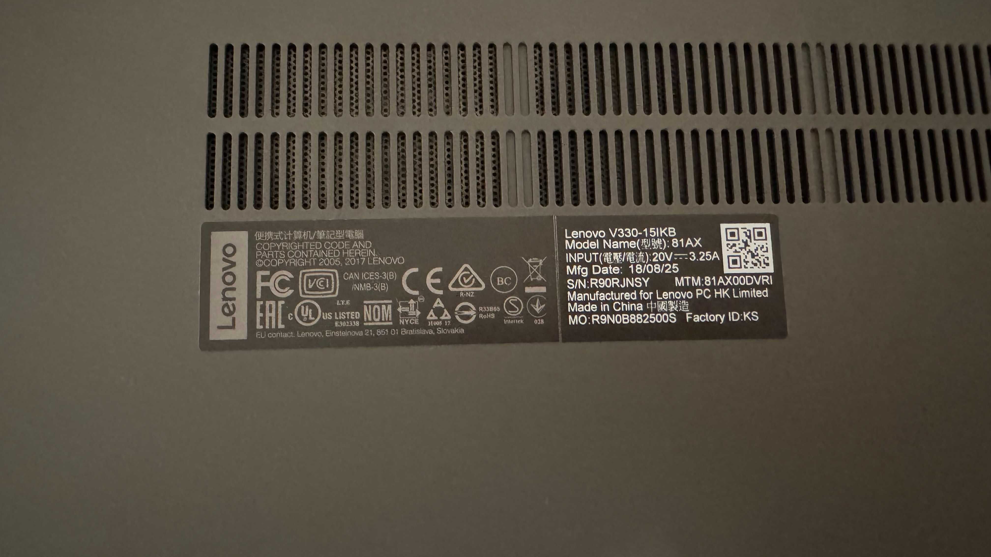 Laptop Lenovo v330 intel® core™ i7