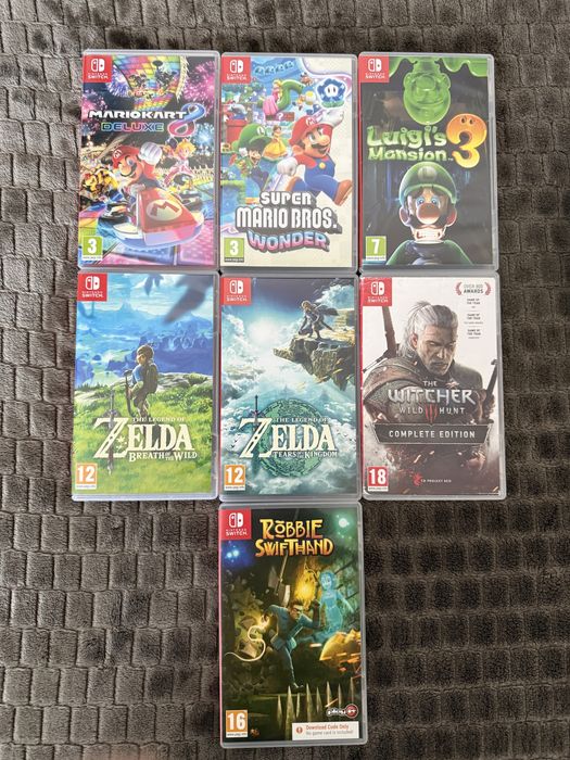 Nintendo Swich OLED Splatoon 3 edition + Cont 67 jocuri +Jocuri fizice