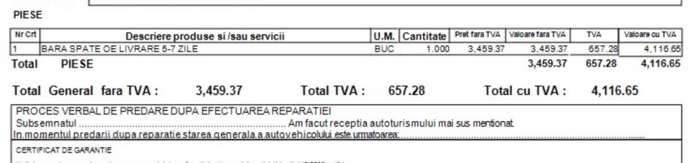 Vand bara spate mercedes c clas combi an 2022