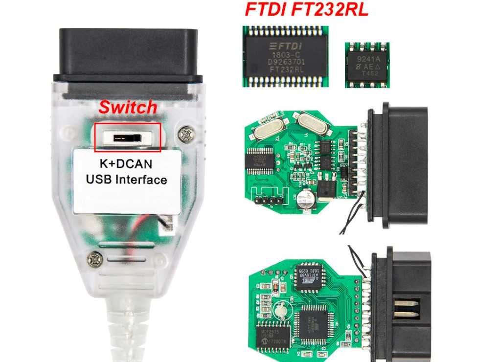 Interfata diagnoza BMW INPA K DCAN cu Switch / Buton  ISTA+ ISTA-D