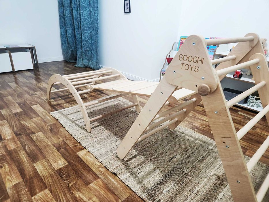 Pikler Triunghi Montessori catarare + rampa +semcerc+ perna, pickler