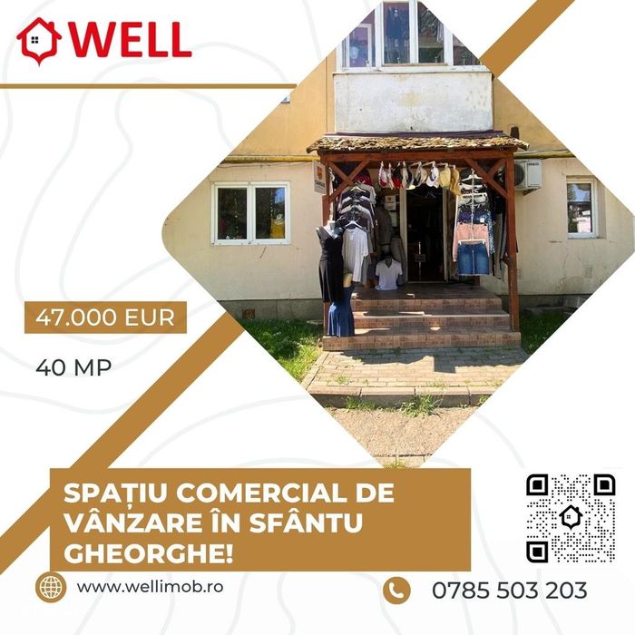Spațiu comercial de vânzare în Sfântu Gheorghe!