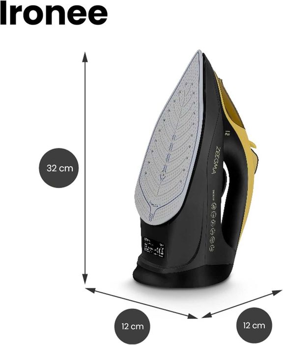 Безжична парна ютия ZEEGMA IRONEE керамична 2600W 320мл,самопочистване