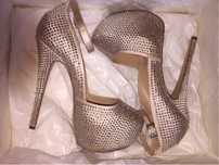 Pantofi cu toc -platforma- cristale Stiletto Steve Madden, mărimea 37