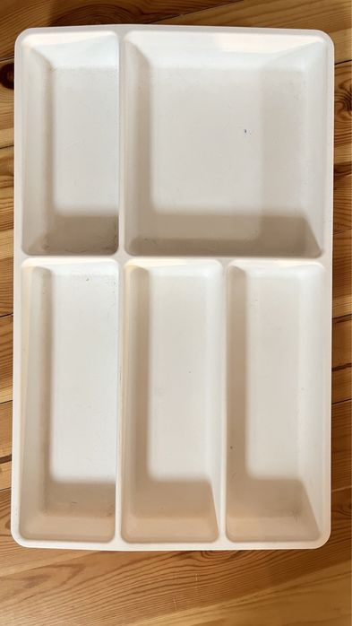 Разделител поставка органайзер чекмедже прибори пластмаса 31х50, бял