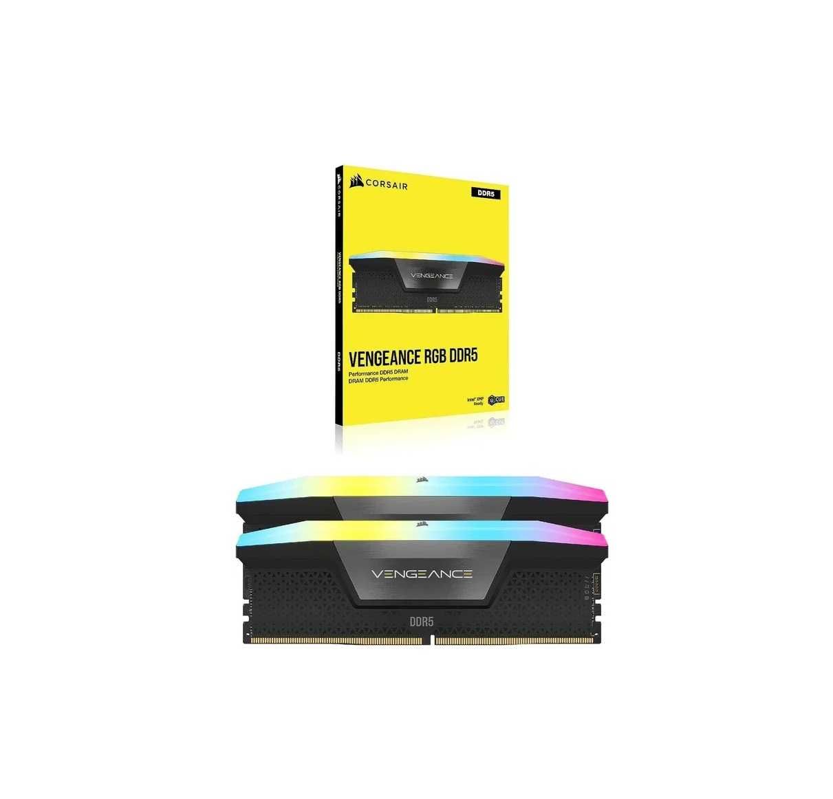 ! RAM CORSAIR VENGEANCE RGB 96 ГБ (2×48 ГБ) DDR5 C40, 5600 цена с НДС