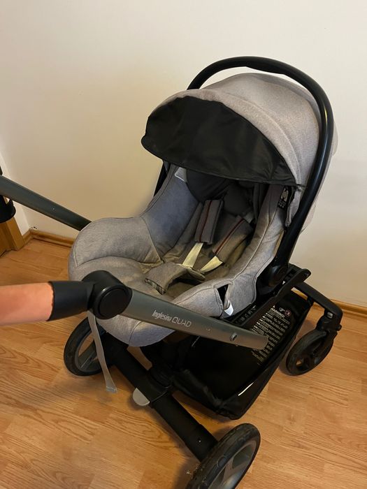 Carucior 3 in 1 Inglesina Quad cu baza Isofix si kit auto landou