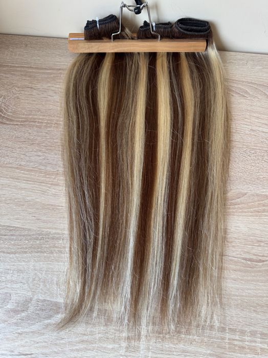 100% естествена индийска коса, 50 см, 156грам