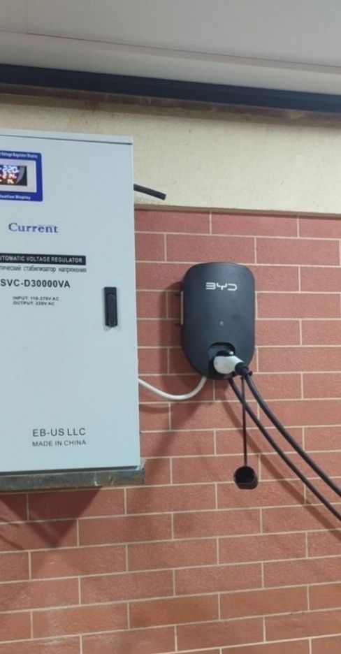 7kwt зарядка установим для электромобилей  
Подключение 220В и