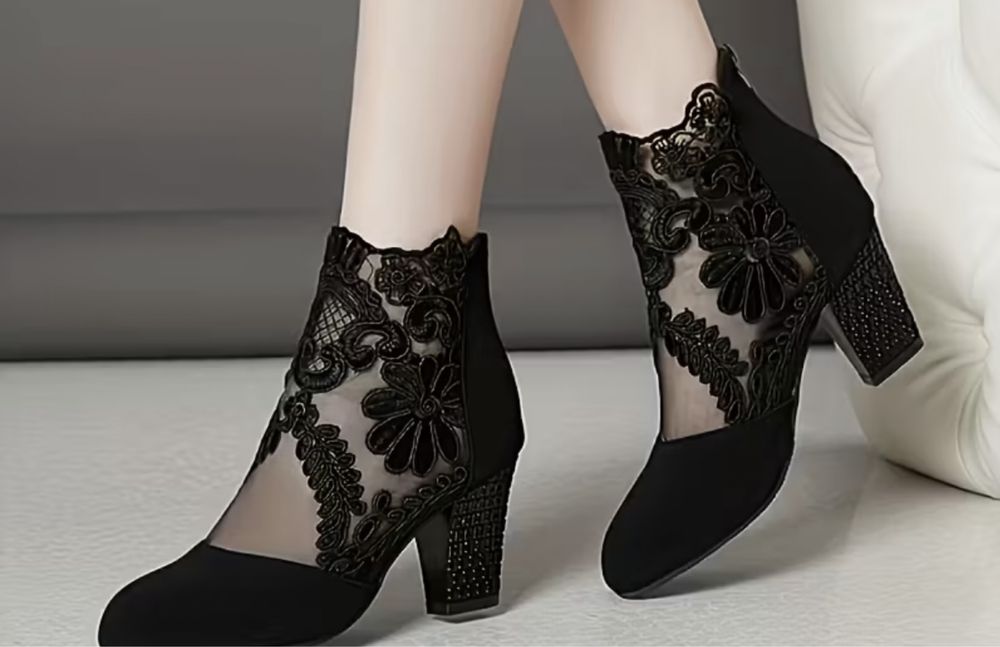Ботильоны с узором.Новые