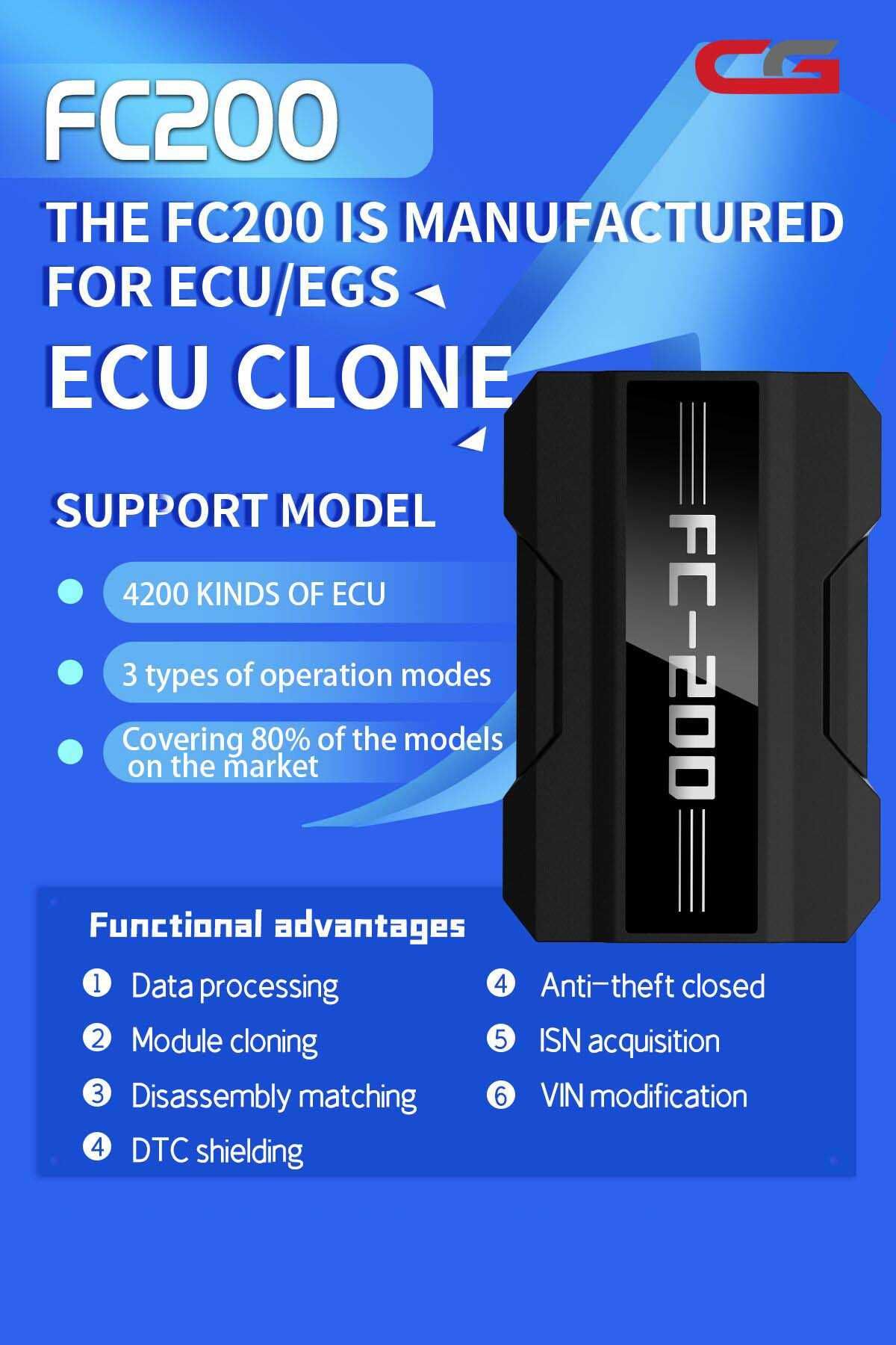 Programator ECU CGDI FC200, suporta 4200 ECU versiune full