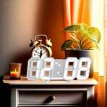 Ceas Digital 3D LED – Alarmă, Afișaj Temperatură, USB–Modern & Elegant