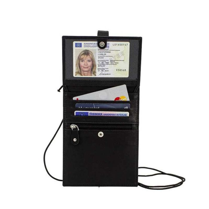 Eстествена козя кожа, RFID защита за кредитни карти, тайно отделение