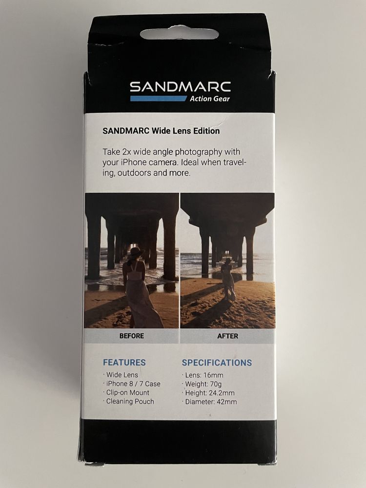 Lentilă 16mm Sandmarc Wide Lens Edition Compatibilă iPhone 7/8/SE 2020