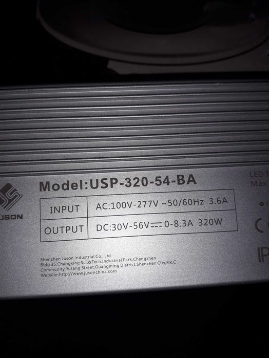 лед драйвер за осветление Led driver  model USP-320-54-BA  IP 65