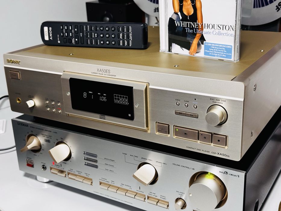 CD-player audiophili SONY CDP-XA50ES,gama ES,cu PUC,champagne,telecoma