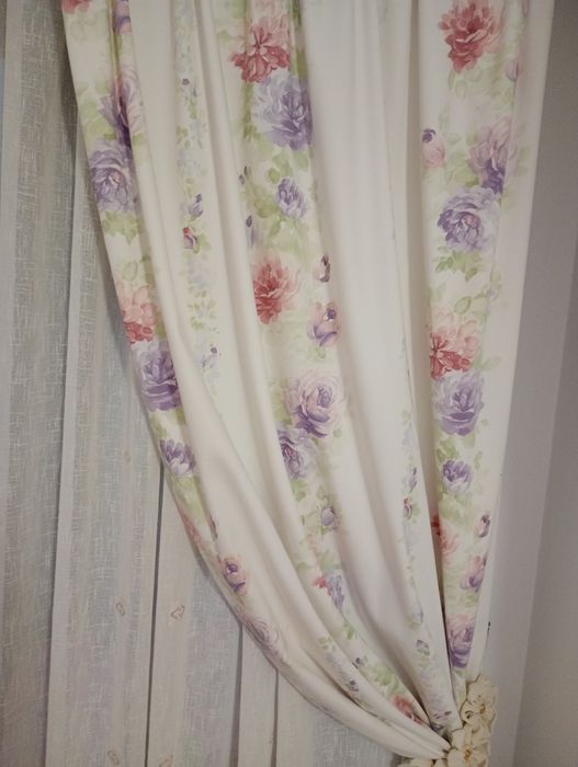 2 seturi draperii bumbac  crem