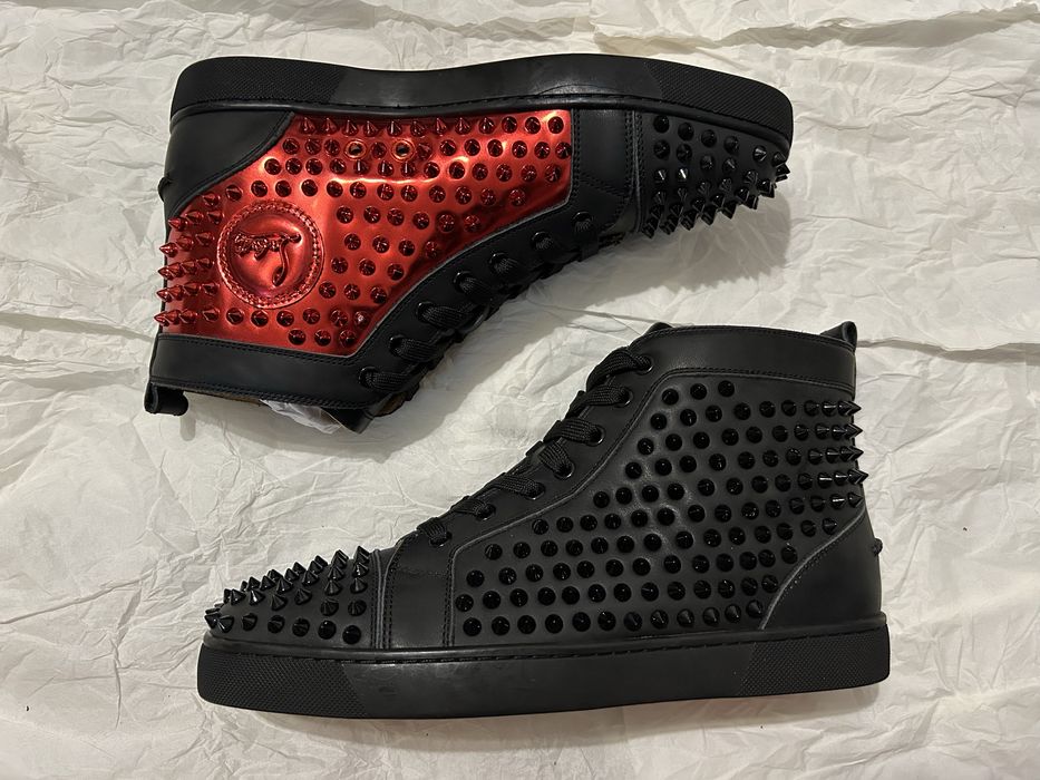 Adidasi Christian Louboutin Black And Red