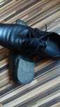 Pantofi negri piele eleganti cu siret 42