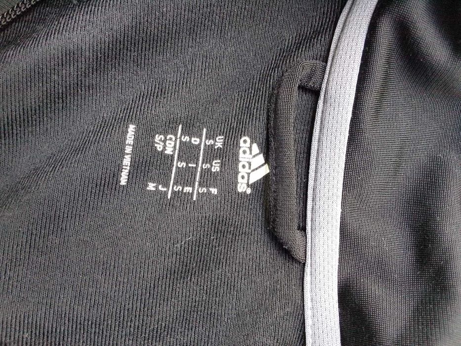 Дамско спортно горнище Adidas Three Stripe Full Zip, черно, размер S