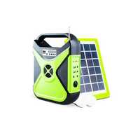 Соларен комплект Automat, 3 лампи, FM Радио, Bluetooth, TF card, Зелен