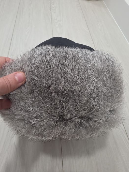 Caciula blana naturala de iepure