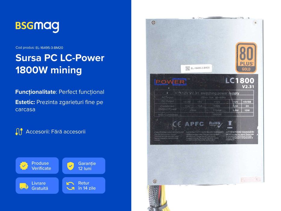 Sursa PC LC-Power 1800W mining