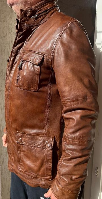 Мъжко кожено манто 52 размер