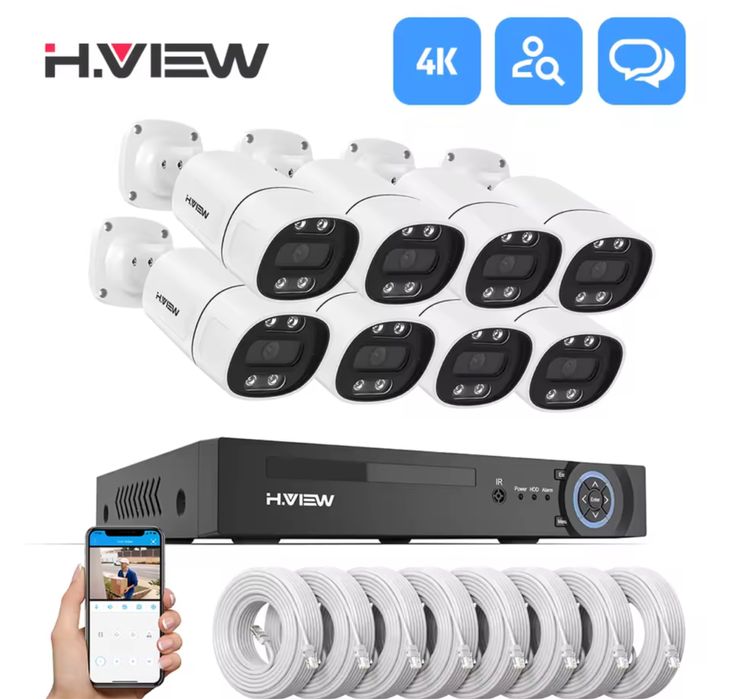 Camere Supraveghere Video KIT Complet 4/8/12 CAMERE **OFERIM MONTAJ