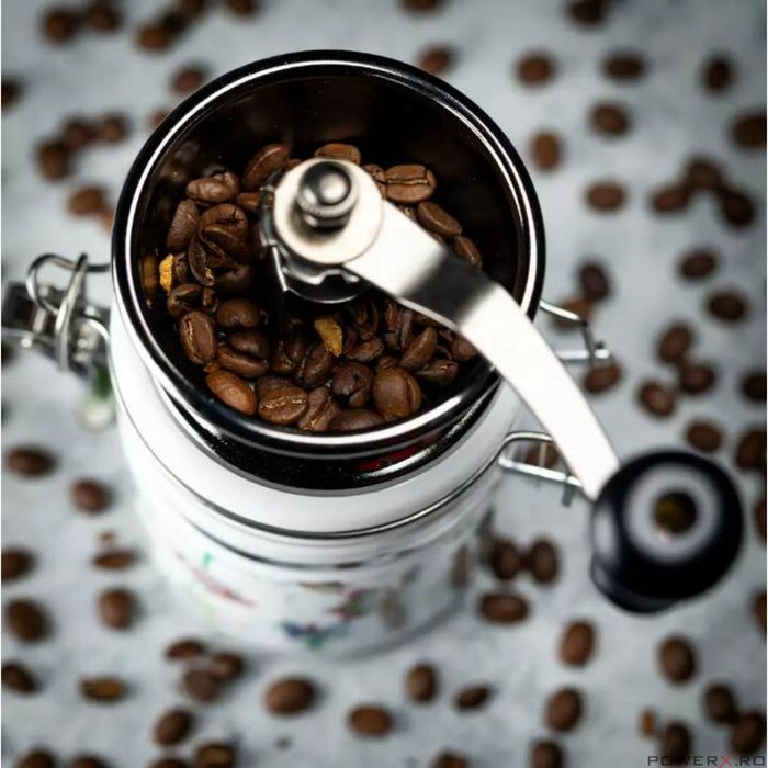 Rasnita de cafea traditionala, manuala, 16x8 cm, Kinghoff