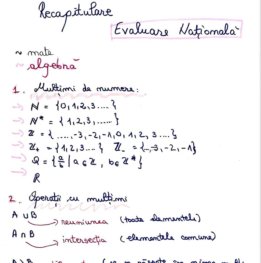 Materiale Evaluare Națională Mate