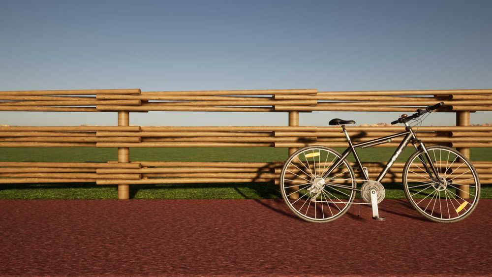 Gard - pavilion pietonal din lemn rotund impletit Rondeko - MODEL NOU!