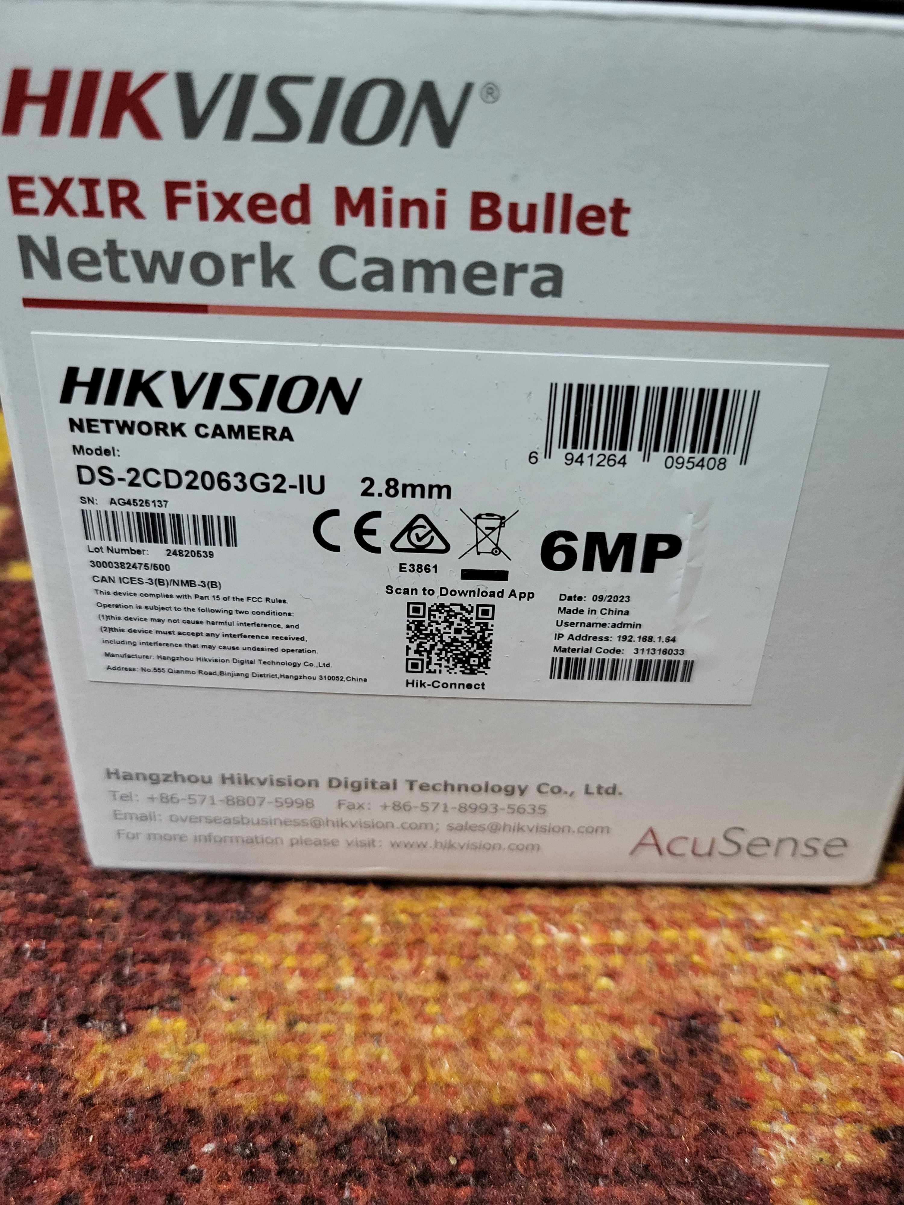 Camera video IP HikVision DS-2CD2063G2-IU - 6mp
