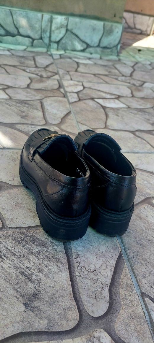 Pantofi Comozi Piele Naturala Dama Casual cu Accesoriu