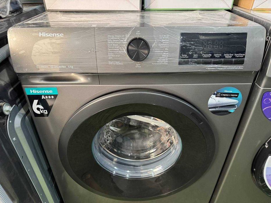 Стиральная машина Hisense 6 кг WFQP6012EVMT Inverter Steam